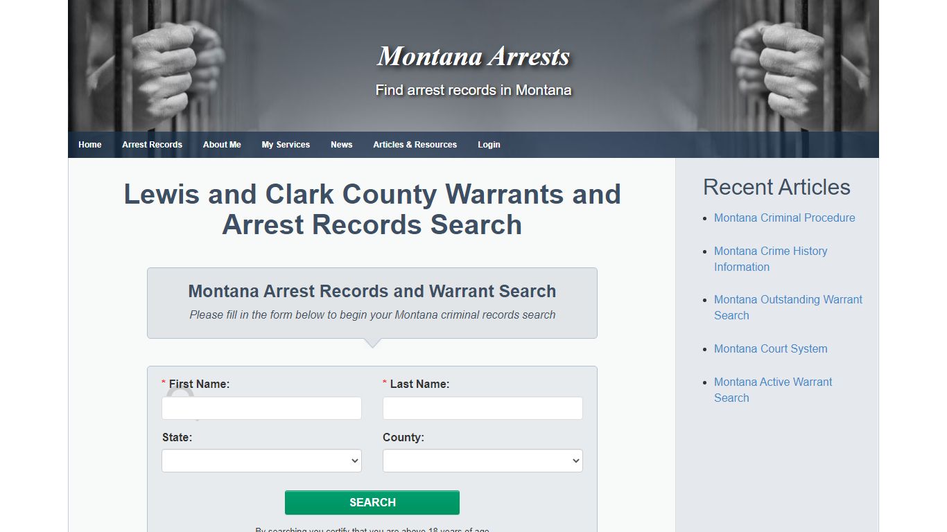 Lewis and Clark County Warrants and Arrest Records Search